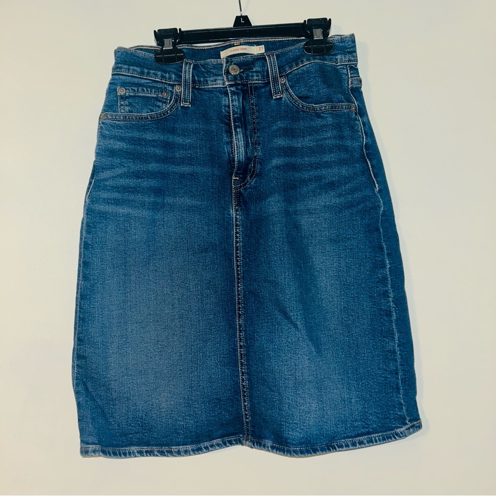 Levi's Blue Denim Pencil Skirt